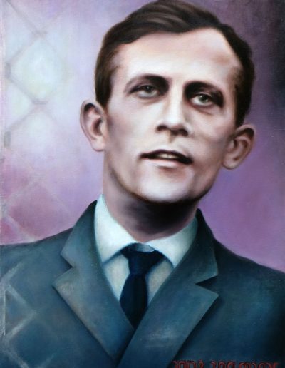 Pfarrer Paul Schneider, Prediger von Buchenwald, Portrait Öl auf Leinwand