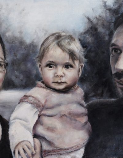 Familie, Öl auf Leinwand, 80 x 50 cm